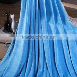 Portable Travel Sky Blue Super Soft Solid Flannel Blanket thumbnail-3