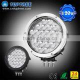 9 Inch 120w Round Led Work Light Chrome Ring Mining Truck Work Light Heavy Duty Light thumbnail-1