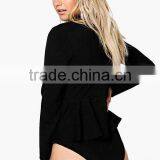 2016 Fashion Wholesale Custom Sexy Girl Plus Size Long Sleeve Plain Red Women Bodysuit thumbnail-2