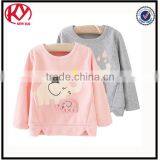 High Quality CVC Round Neck Long Sleeve t Shirt Design Print thumbnail-1