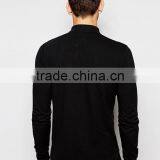 Custom Embroidered Long Sleeve Two Button Placket Men's 100% Cotton 200gsm Breathable Pique Casual Slim Fit Polo Collar T-Shirt thumbnail-2