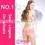 Sexy Female Mid-waist Lace Panties Woman Lace Underwear thumbnail-1