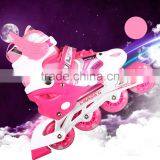 PU Single Flashing Roller Skate Shoes Price for Kids 2017 thumbnail-4