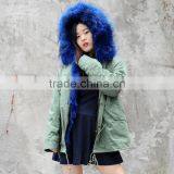 CX-G-P-12M Women Real Raccoon Fur Collar Coat Real Fox Fur Parka thumbnail-6