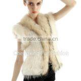 CX-G-B-21B New Fashion Real Knitted Women Rabbit Fur Italian Fur Vest thumbnail-6
