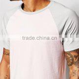 2015 Mens Blank t Shirt Latest Contrast Raglan Sleeve t Shirt Men thumbnail-3