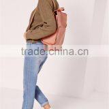 Oversized Drop Shoulder Roll Neck Crop Jumper Knitwear Sweater High Collar Pullover Brown Women Winter Clothings thumbnail-6