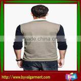Hot Sale Men's Fashionable and Newest Style Polo Neck Long Sleeve Shirt With 1/4 Zip and Pocket in Breast thumbnail-1