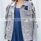 Zm35731a Sweet Girl Denim Jean Jacket 2017 Autumn Clothes for Women thumbnail-5