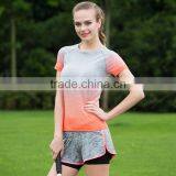 Zm10725a New Women Yoga Wear Running Workout Clothes Two-piece Outfit Shorts Fitness Yoga Wear thumbnail-2