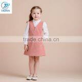 2017 Girls Casual Frock Designs For Party Kids Clothes Of 2pcs Set Including Sleeveless Dress And Shirt thumbnail-2