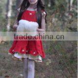 2016 Hot Sale Baby Girls Holiday Boutique Red Dress for Kids Girl Christmas Dresses thumbnail-1