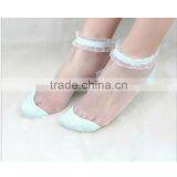 Fashion 20pcs/10pairs/lot Casual Crystal Silk Female Short Summer Sexy Transparent Elastic Lace Socks Women thumbnail-2
