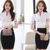 Custom Chantilly Nice Design Women Formal Blouse Fashionable Shirts for Girls thumbnail-2