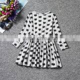 Hot Sale New Autumn Children Wedding Dress Baby Girls Dresses Kids Striped Bow Long-Sleeved Lace Princess Casual Dress For Party thumbnail-3