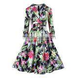 Walson Women's 1950s Vintage 3/4 Sleeve Rockabilly Swing Dress thumbnail-2