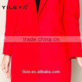 Hot Selling Bright Red Winter Thick Warm Stock Ladies German Coat, Woolen Coat, Women Wool Coat thumbnail-5