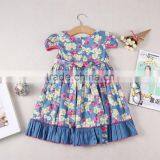 Casual Style Cheap Short Sleeve Full Printing One Piece Cotton Dress thumbnail-2