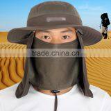 360 Degree Sunscreen Sun Hat Male Anti-UV Outdoor Hat Big Along the Quick Fisherman Hat Male Sun Hat Fishing Hat thumbnail-1