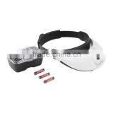 2017 Hot Selling 2 LED Headband Glasses Illuminated Magnifier Loupe Single/Bi-plate Magnifications 5 Lens thumbnail-5