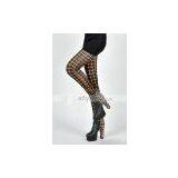 Silk Ankle Length Elastic Slim Checked Printing Women Leggings thumbnail-3