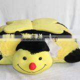 Cutom Plush Pillow Bee Stuffed Plush Animal Toy Pillow Yellow thumbnail-2