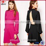 Express Dressses Women High Neck Cut Out Back Dress thumbnail-1