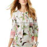 Spring Fashion New European Floral Lady Jacket Long Sleeve Cotton Elegant Ladies Fancy Jacket thumbnail-2