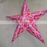 NEW GLITTER PRINTED PAPER STAR LANTERNS From India thumbnail-2