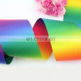 75MM Rainbow Stripes Grosgrain Ribbon Printed Ombre Grosgrain Ribbon