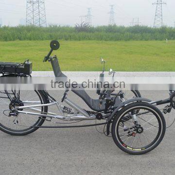 Electric 3 wheel recumbent cycle with LCD display