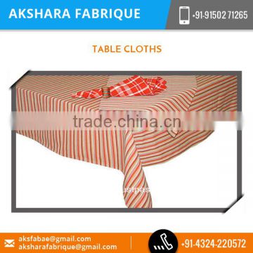 Durable Comfortable Yarn Dyed Printed Table Cloth, Cotton Table Cloth