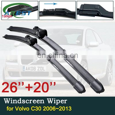 for Volvo C30 2006~2013 Front Windscreen Windshield Wipers Car Wiper Blade Car Accessories 2007 2008 2009 2010 2011 2012