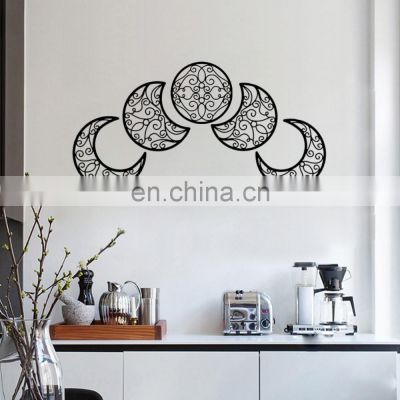 Decorative 5pcs Half Moon Shaped floating phase sets wall sticker for home wall hanging