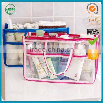 alibaba china of clear Plastic pvc cosmetic make up toiletry bag with zipper