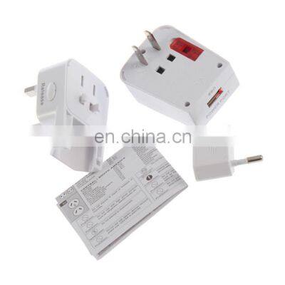 Travel Power Adapter International Universal AC Electrical Plug with USB