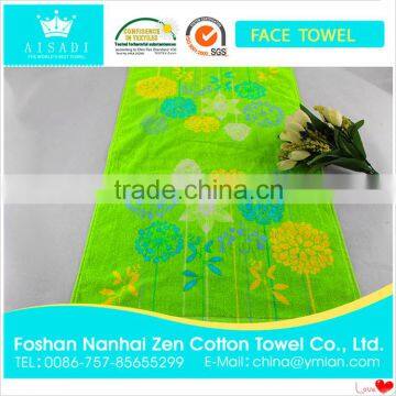 guangdong textile with 100% Cotton face towel with customized printing