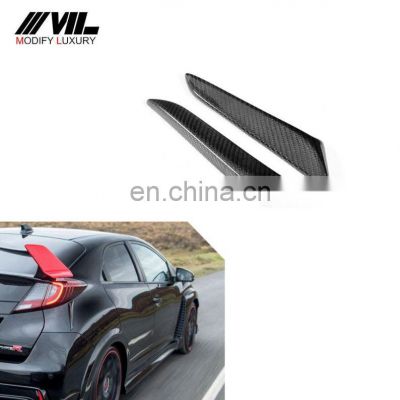 Carbon Fiber Rear Canards for Honda Civic Hatchback 4-Door 15-16 Type R