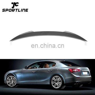 Carbon Fiber Rear Trunk Spoiler For Maserati Ghibli 2013UP