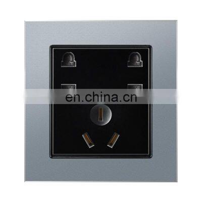 AU Standard Pop Socket Double 2 Pin The Wall Socket Aluminum Alloy Panel 86*86mm Sockets and Switches Electrical 16A photo-4