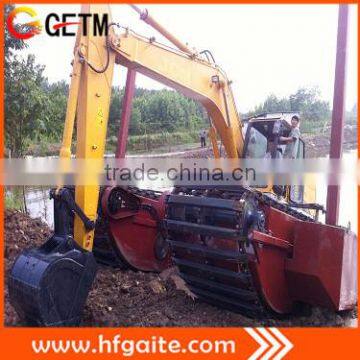 Amphibious vehicle swamp buggy excavator
