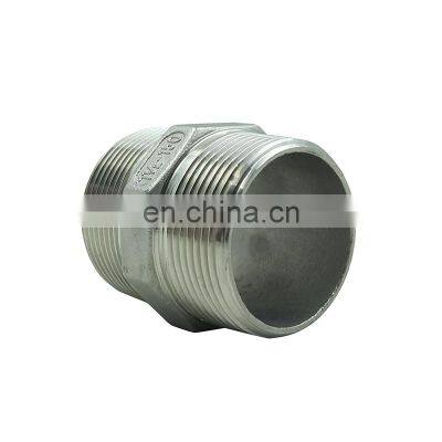 forging pipe fitting stainless steel ss 304 316L female thread BPS NPT hexagon nipple