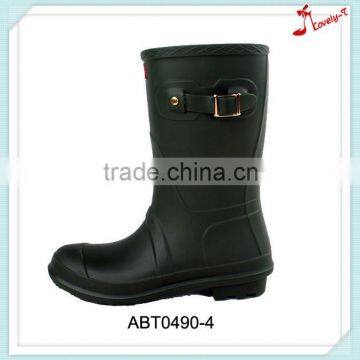 Whoselase woman waterproof knee high buckle rain boots