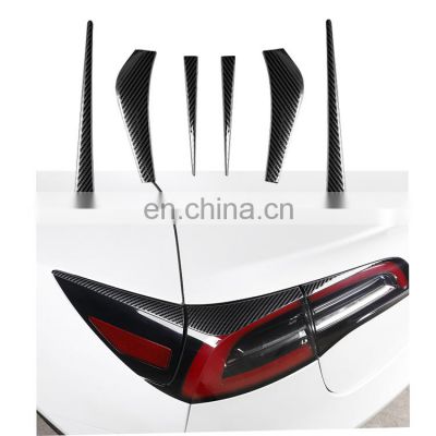 electric car tesla Accessories  Carbon Fiber taillight trim rear taillight eyebrow trim Suitable For tesla Model 3