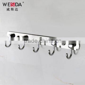 Decorative stainless steel Double Cubicle Clothes hanger Hooks