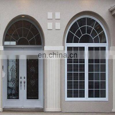 Aluminum top half moon arched aluminum windows and doors