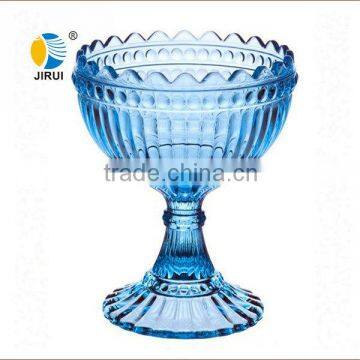 bule color ice cream glass cup & colored glass Ice cream cup