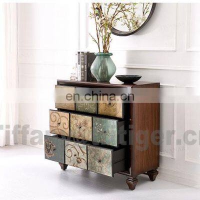 Modern Wood Home French Style Cloths Antique Cabinet photo-3