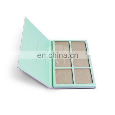 Custom Printing Makeup Pan Packaging Paper Magnetic Marble Eyeshadow Palette With Mirror