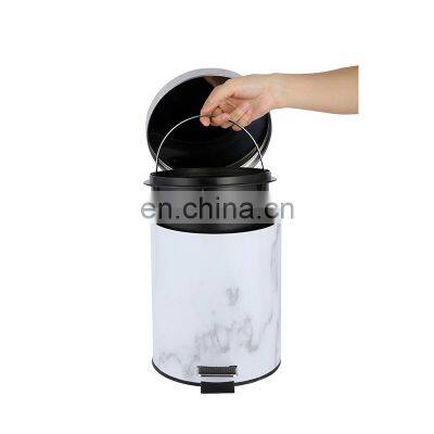 Hotel Accessory Lobby Home Deco Exquisite Marble Trash Can photo-5